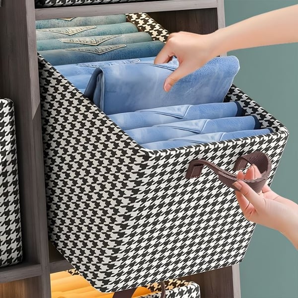 Offre Spéciale: Achetez 2, Obtenez 3 — Lot de 5 Boîtes de Rangement Vêtements Pliables, Structure Renforcée, Poignées et Fenêtre Transparente pour un Gain de Place Optimal