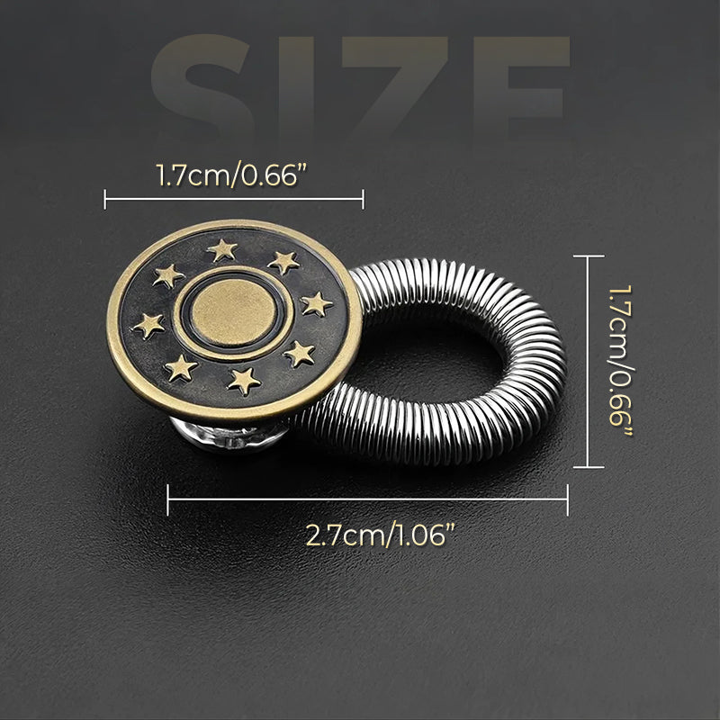 🔝 Bouton d'extension de taille à ressort métallique pour jeans – pratique, durable et facile à installer