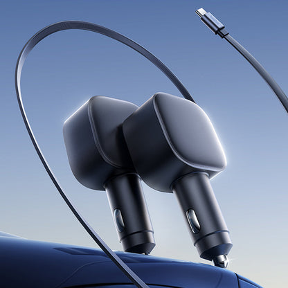 Chargeur de Voiture Compact à Câble Rétractable📢📢3 dernières heures : Grande vente⏰⏰