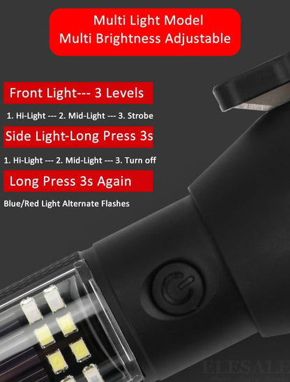 Lampe de poche tactique solaire 10 en 1 — puissante, polyvalente et rechargeable