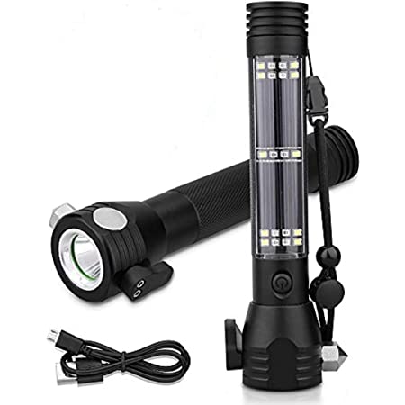 Lampe de poche tactique solaire 10 en 1 — puissante, polyvalente et rechargeable