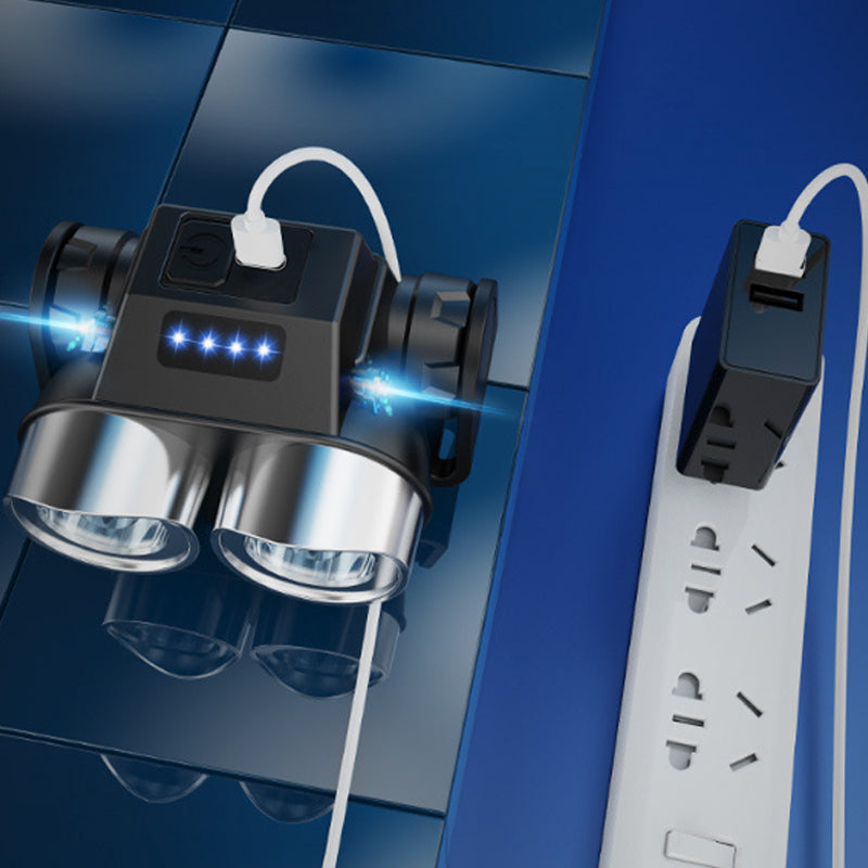 Offre 1+1: Phare Vélo LED Rechargeable – Lumière Puissante en 3 Modes, Clip Réglable et Étanche IPX5 pour Nuit et Pluie