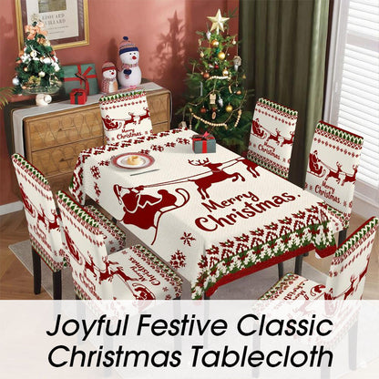 🔥50% DE RÉDUCTION sur la Nappe de Noël Classique ✨ Motifs Festifs Variés • Tissu Polyester Résistant aux Taches • Tailles Adaptées à Toutes les Tables 🍽️