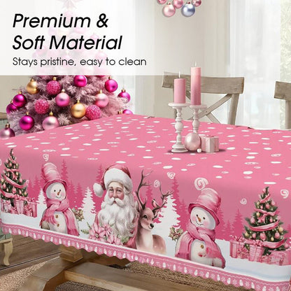 🔥50% DE RÉDUCTION sur la Nappe de Noël Classique ✨ Motifs Festifs Variés • Tissu Polyester Résistant aux Taches • Tailles Adaptées à Toutes les Tables 🍽️