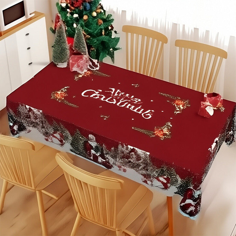 🔥50% DE RÉDUCTION sur la Nappe de Noël Classique ✨ Motifs Festifs Variés • Tissu Polyester Résistant aux Taches • Tailles Adaptées à Toutes les Tables 🍽️