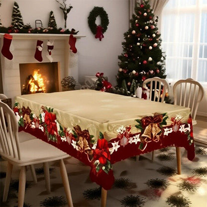 🔥50% DE RÉDUCTION sur la Nappe de Noël Classique ✨ Motifs Festifs Variés • Tissu Polyester Résistant aux Taches • Tailles Adaptées à Toutes les Tables 🍽️