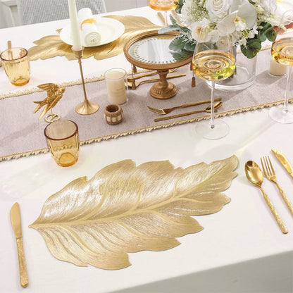Set de table 3D en feuille d'or – résistant à la chaleur, élégant pour la salle à manger