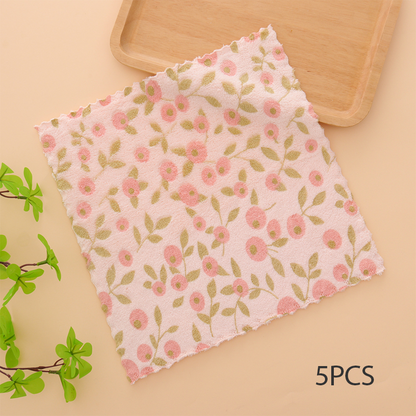 Lot de 5 chiffons en polaire corail ultra-doux pour la vaisselle