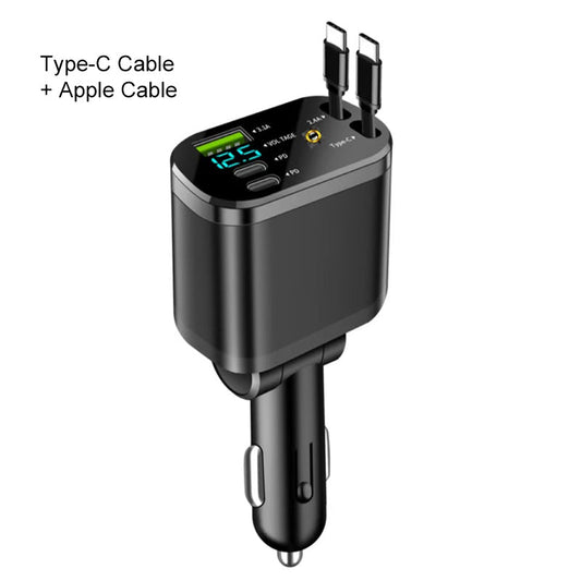Car Fast Charger with Starry Sky Ambient Lighting
