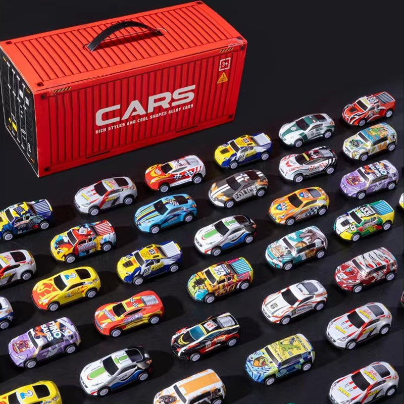 🎅Offre spéciale Noël 49% DE RÉDUCTION🎁48 mini-wagons à moteur avec garage intégré