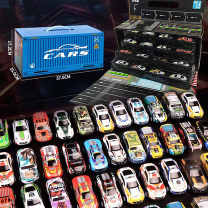 🎅Offre spéciale Noël 49% DE RÉDUCTION🎁48 mini-wagons à moteur avec garage intégré