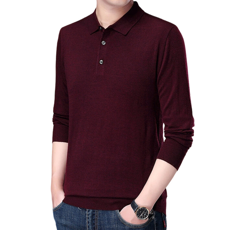 Pull à manches longues doux et confortable pour homme