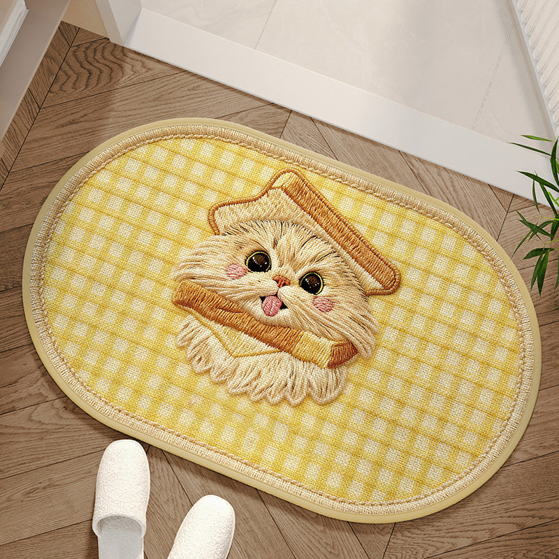Limited-Time 50% Off: Absorbent Woven Bath Mat with Non-Slip Bottom — Keeps Floors Dry & Safe 🐶🐱