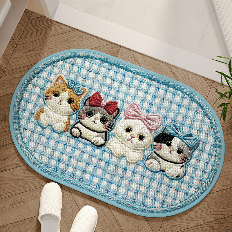 Limited-Time 50% Off: Absorbent Woven Bath Mat with Non-Slip Bottom — Keeps Floors Dry & Safe 🐶🐱