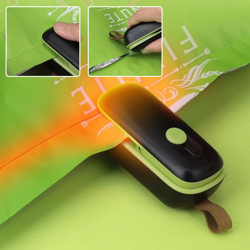 Scelleuse de sacs à chaud portable 2-en-1 avec coupeur – pratique et polyvalente
