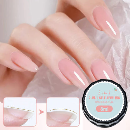 Gel Auto-Nivelant 3-en-1 pour Ongles – Base et Construction en 1 Étape, Durcissement LED/UV en 60s, Formule Sans HEMA – Sûre et Ultra Efficace, -50% de réduction