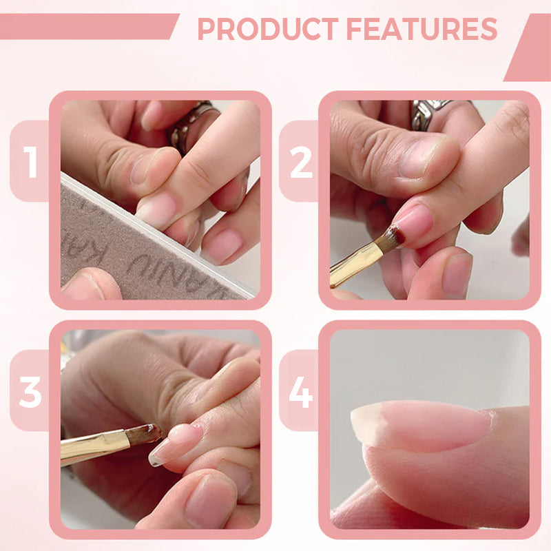 Gel Auto-Nivelant 3-en-1 pour Ongles – Base et Construction en 1 Étape, Durcissement LED/UV en 60s, Formule Sans HEMA – Sûre et Ultra Efficace, -50% de réduction