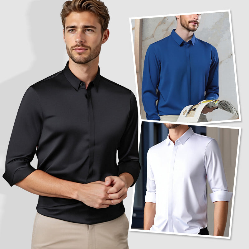 Chemise Habillée Extensible Infroissable pour Hommes