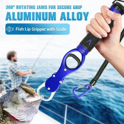 🎣 Soldes exceptionnels – 50 % de réduction : Pince à poisson en alliage d'aluminium avec balance intégrée
