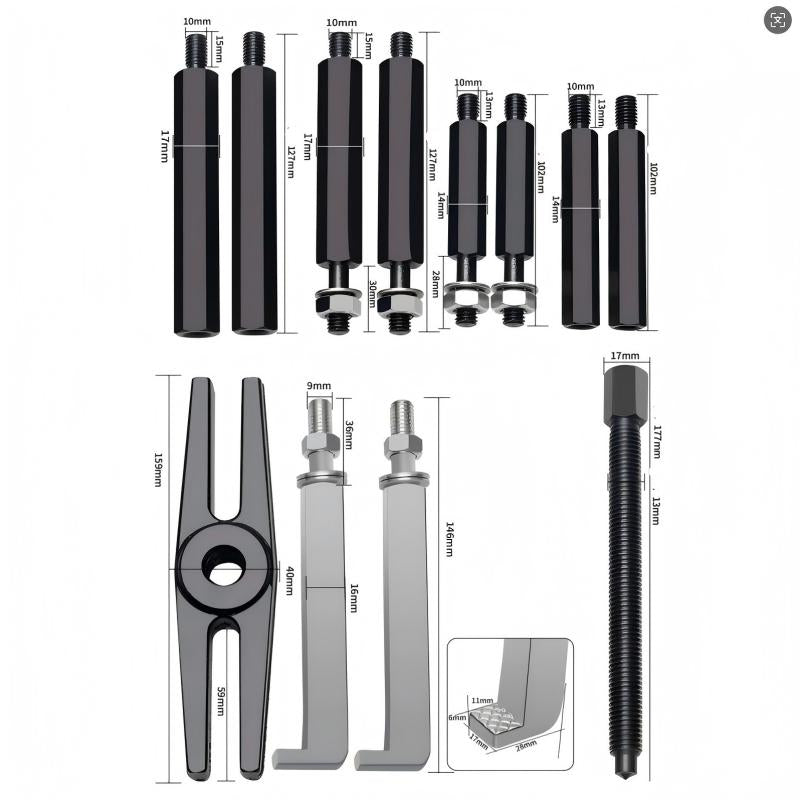 Promo 40% : Kit d'Extracteur de Roulement 5 Tonnes avec Coffret de Rangement pour Démontage de Roulements et Joints – Livraison Gratuite