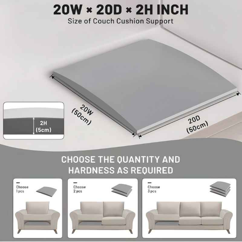 Coussin de soutien pour canapé — redonnez du maintien aux sièges affaissés. Offre spéciale : achetez 2, obtenez 1 gratuitement.