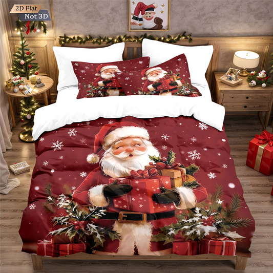 ⏳Offre spéciale à durée limitée – Ensemble festif de housse de couette 3 pièces pour Noël, confort et style 🛏️🎄❤️