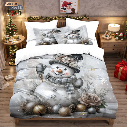 ⏳Offre spéciale à durée limitée – Ensemble festif de housse de couette 3 pièces pour Noël, confort et style 🛏️🎄❤️