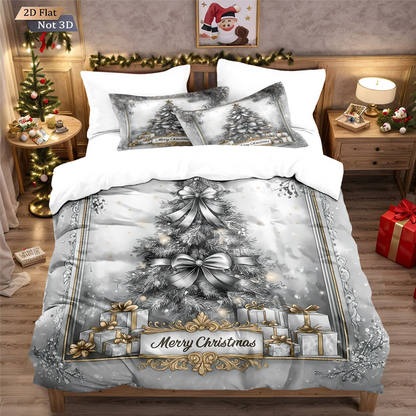 ⏳Offre spéciale à durée limitée – Ensemble festif de housse de couette 3 pièces pour Noël, confort et style 🛏️🎄❤️