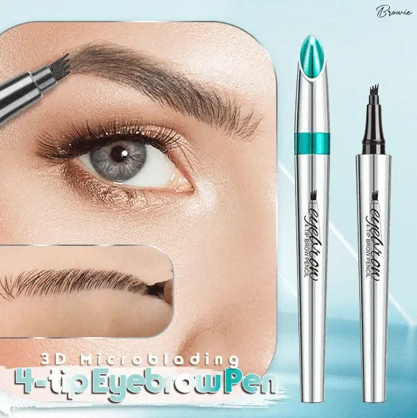 ✨Achetez 1, obtenez le 2e gratuitement : Crayon à sourcils 3D à 4 pointes, effet microblading naturel et étanche 24h 💄✏️