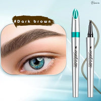 ✨Achetez 1, obtenez le 2e gratuitement : Crayon à sourcils 3D à 4 pointes, effet microblading naturel et étanche 24h 💄✏️