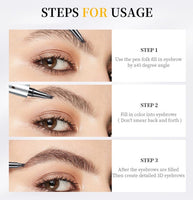 ✨Achetez 1, obtenez le 2e gratuitement : Crayon à sourcils 3D à 4 pointes, effet microblading naturel et étanche 24h 💄✏️