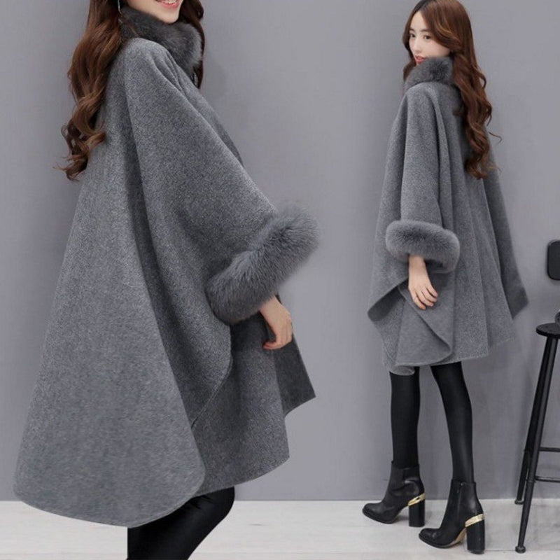 (💗Offre spéciale - 50% de réduction) Manteau à col en fourrure premium pour femmes, automne et hiver🔥Chaleureux et élégant