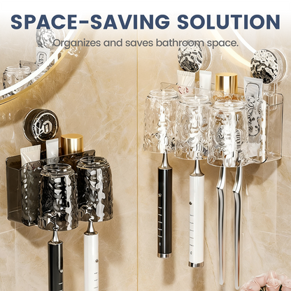 Porte-brosses à dents mural multifonctionnel – rangement pratique et élégant