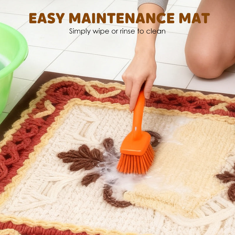 Promo 50% : Tapis de sol absorbant et antidérapant au motif fil floral 3D
