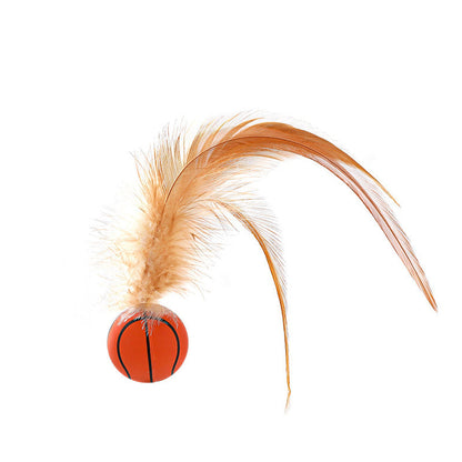 Boule rebondissante interactive avec plume pour chat — le jouet félin ultime, édition 2025 en promotion