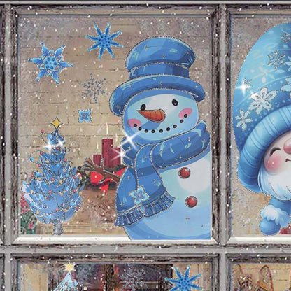 🎄 50% DE RÉDUCTION! ✨ DÉCORATION DE FENÊTRE MAGIQUE DE NOËL - Autocollant Scintillant Sans Colle, Effet Brillant Intérieur/Extérieur, Facile à Appliquer et à Retirer 🎅🌟