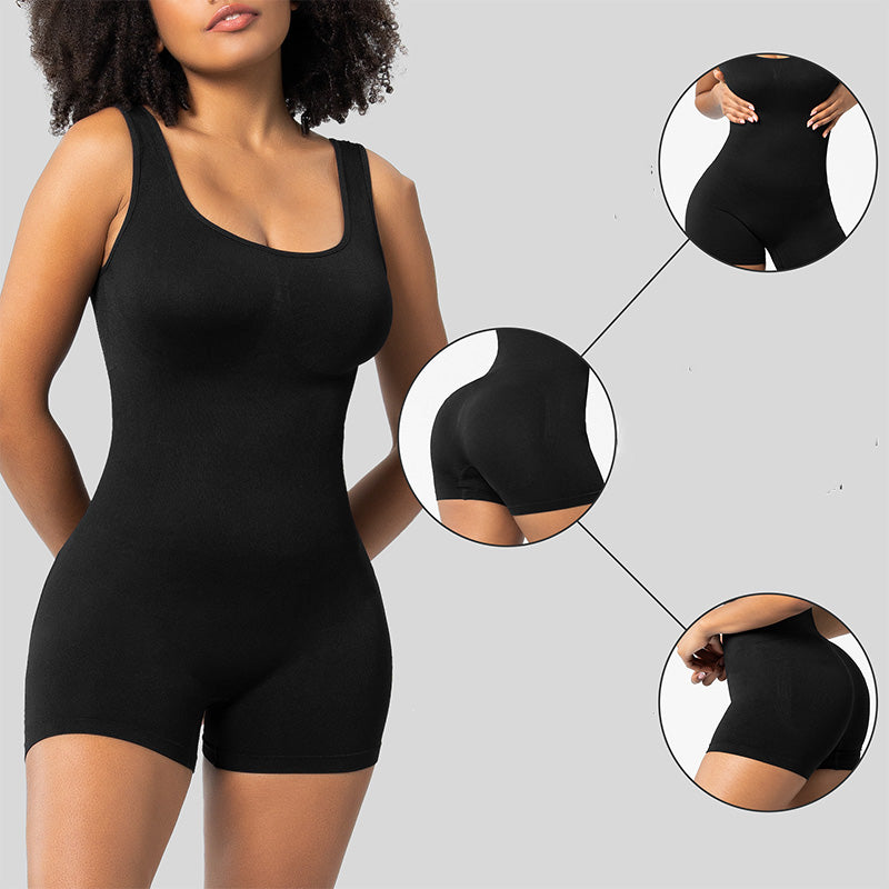 📢📢60% de réduction !! ⏰Gaine Amincissante 1 Pièce – Sculpte Ventre & Hanches, Invisible sous les Vêtements, Confort Respirant💃🖤