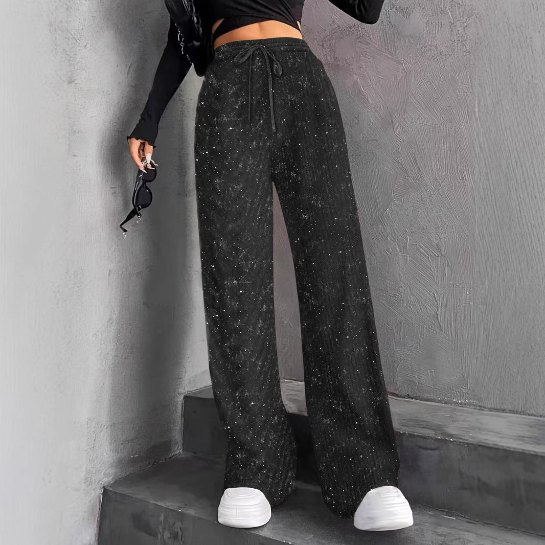👖 Pantalon Large à Paillettes Femme – Éclat de Fête & Confort Garanti ✨