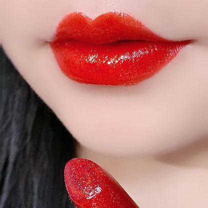 Éclair de Noël : Rouge à Lèvres Pailleté Hydratant qui Change de Couleur — Double Couche, Longue Tenue et Activation Thermique — Promo 48%