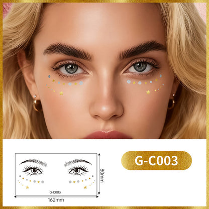 💖Autocollants dorés pour les yeux – maquillage à longue tenue et éclat glamour💖