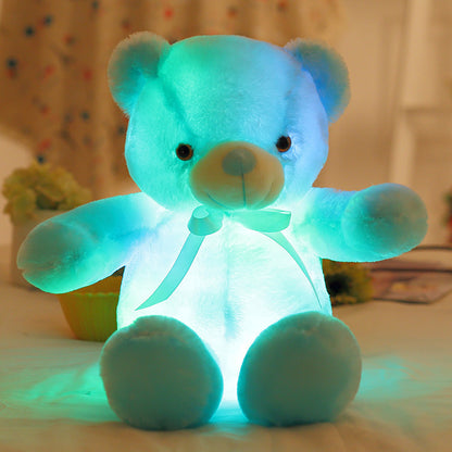 Ours en peluche ultra-doux avec éclairage LED multicolore