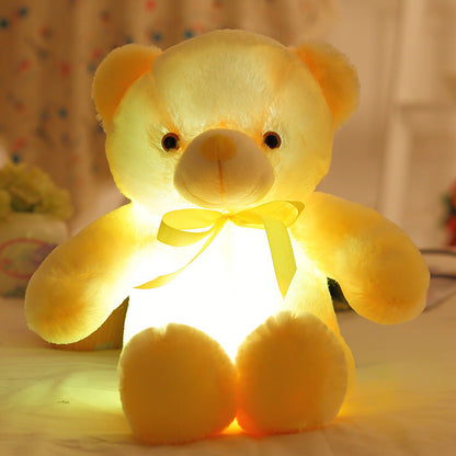 Ours en peluche ultra-doux avec éclairage LED multicolore