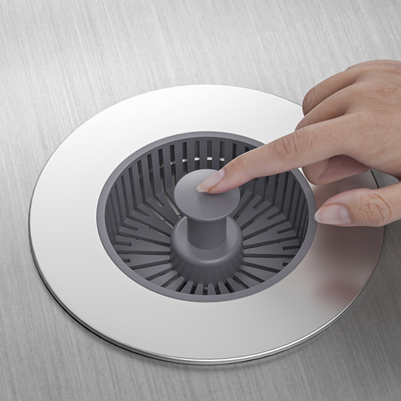 Bouchon de vidange d'évier escamotable avec crépine intégrée – vidange rapide et nettoyage facilité