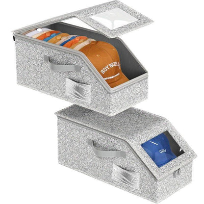 50% de réduction sur nos boîtes de rangement empilables transparentes pour casquettes de baseball – modulaires, gain de place assuré ⚾📦