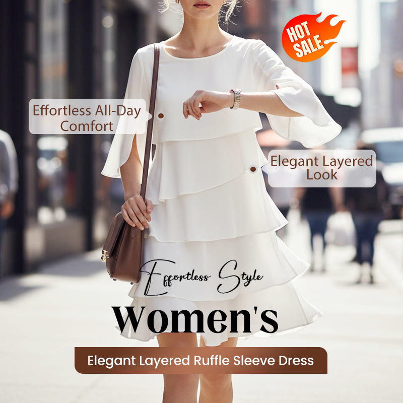 💐58% DE RÉDUCTION ! Nouveauté 2026 – Robe à Volants Élégante & Moderne ⭐💐【Offre Spéciale】