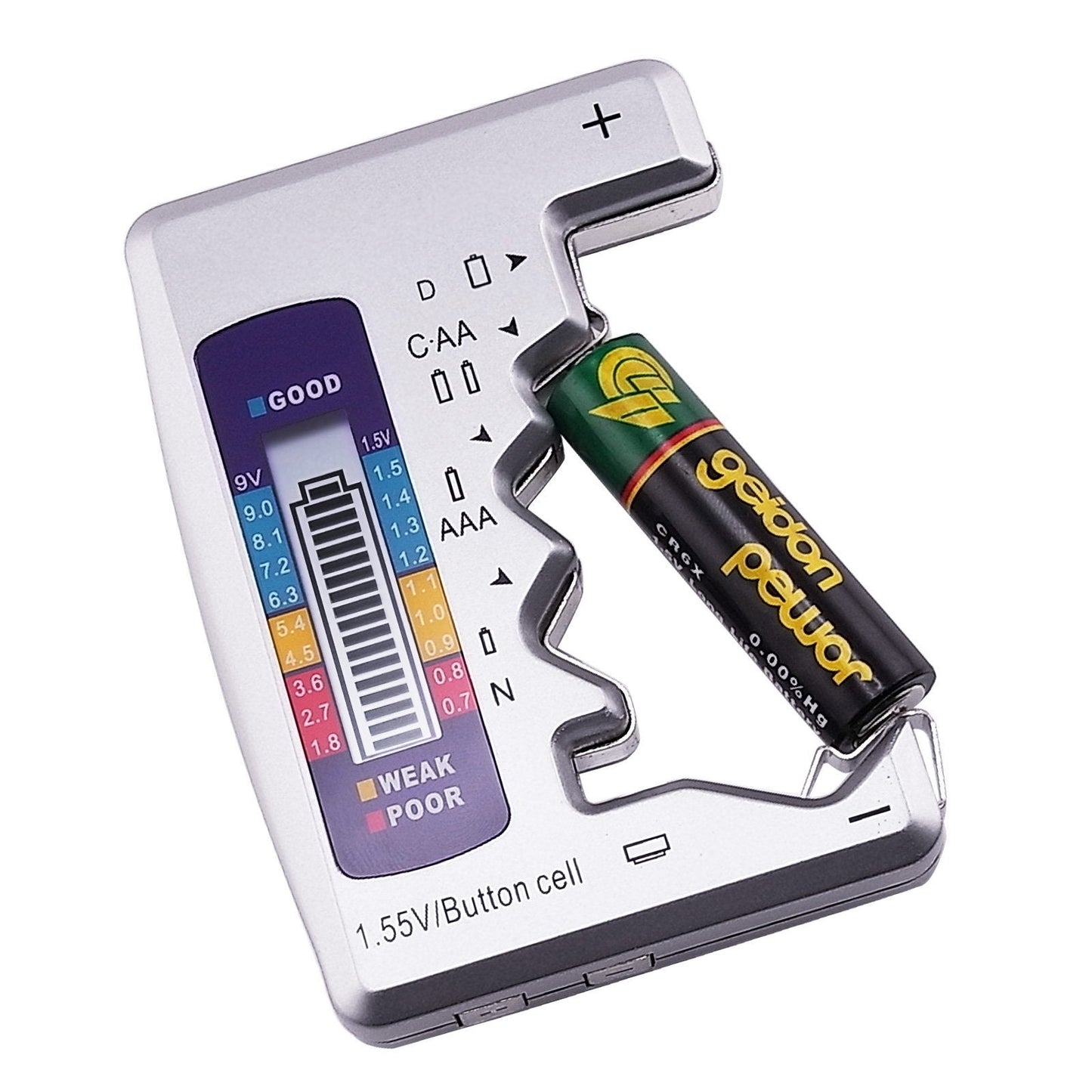 Promo 50% : Testeur de Batteries Universel – Vérifie AA, AAA, 9V et Piles bouton en 3 secondes – Compact, Ultra-précis, Sans Pile !