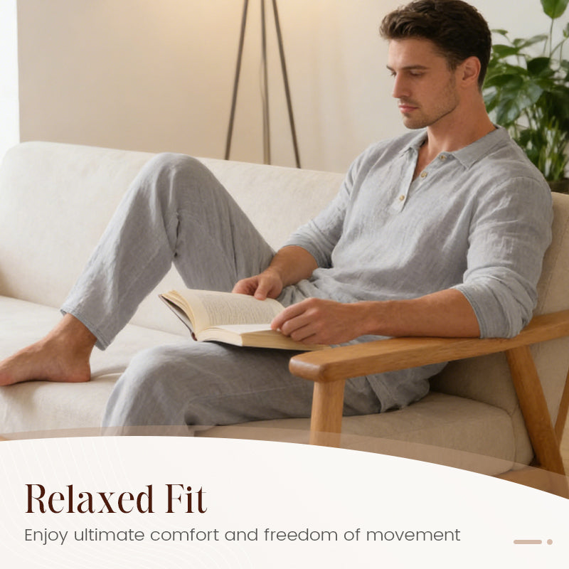 💎 -50% SUR L'ENSEMBLE 2 PIÈCES EN LIN ! 💎 Respirant, Coupe Ample & Poches Pratiques pour Homme 👕