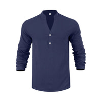 📢📢50 % de réduction !! ⏰T-shirt Henley décontracté pour homme, style automnal