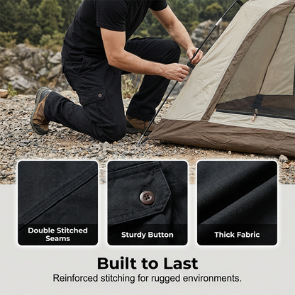 🪖 PROMO LIMITÉE 50% DE RÉDUCTION ! 🏕️ Pantalon Cargo Tactique – Multi-Poches, Tissu Coton Élastique & Coupe Droite ✨ Livraison Gratuite