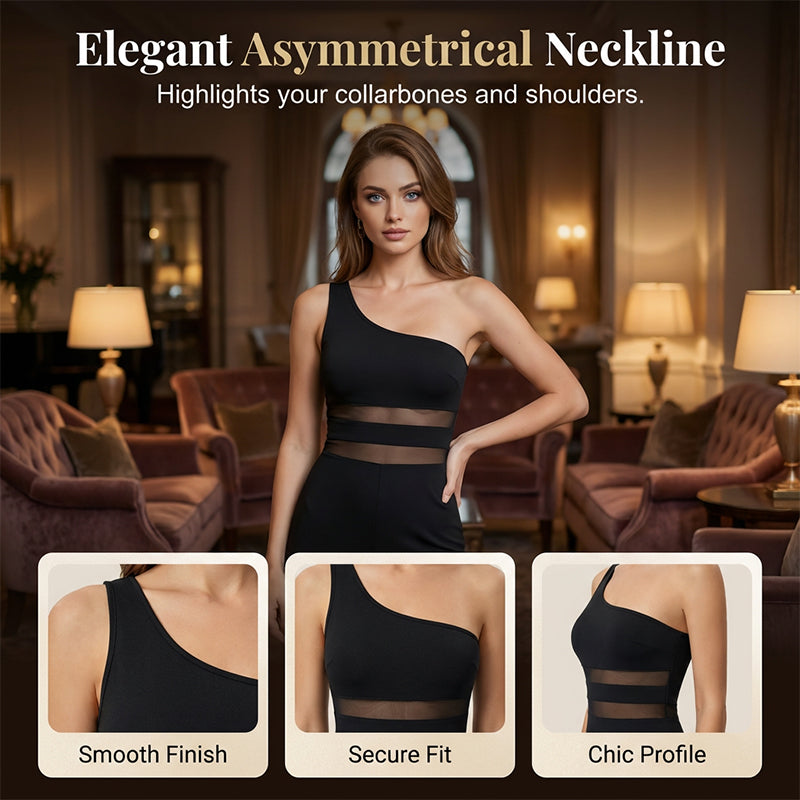 🌸🍁55% de réduction 🔥Combinaison à jambes larges avec empiècement en maille et une seule bretelle